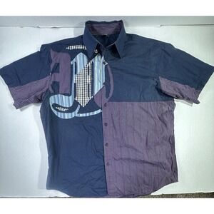Makaveli Branded Men's Patchwork Button Shirt XL Hip Hop Streetwear Rare